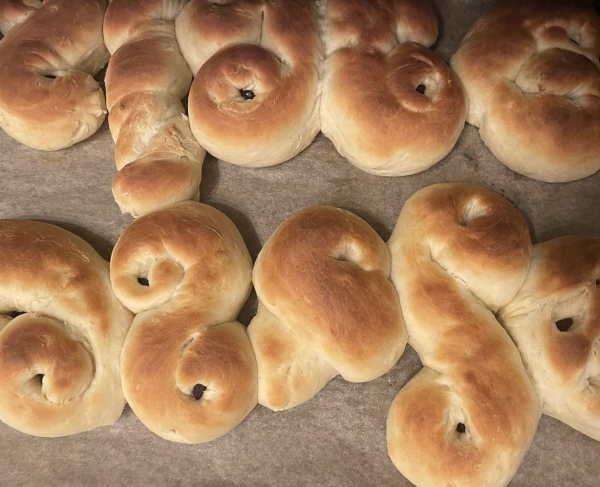 Lussekatter ohne Safran