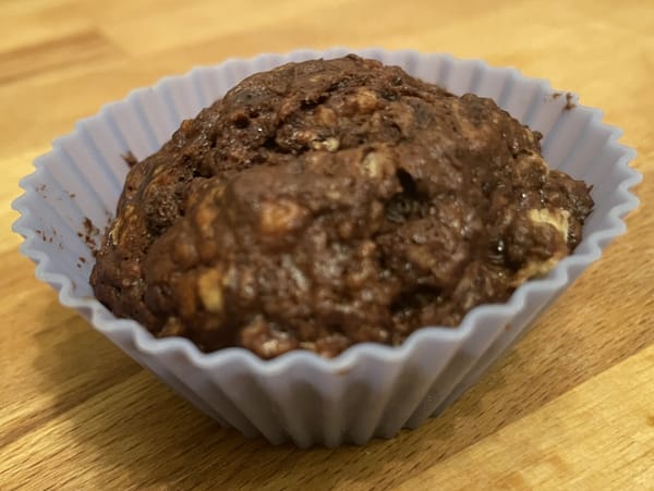 Saftige Schokoladen- Bananen muffins