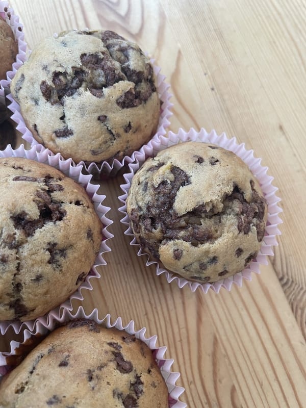 Bananen-Schokoladen muffins