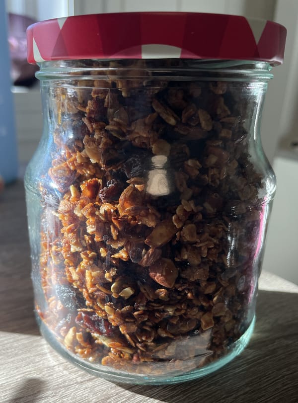 Selbstgemachtes frühstücks Granola